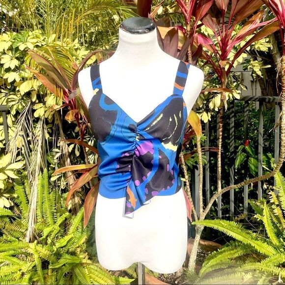 Bebe Ruffle Crop Top - Picture 2 of 6